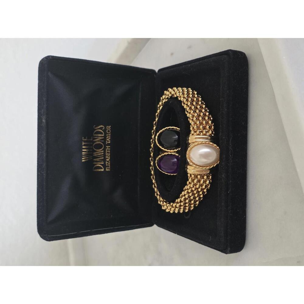 Elizabeth Taylor White Diamonds Bracelet with Interchangeable Stones & Box